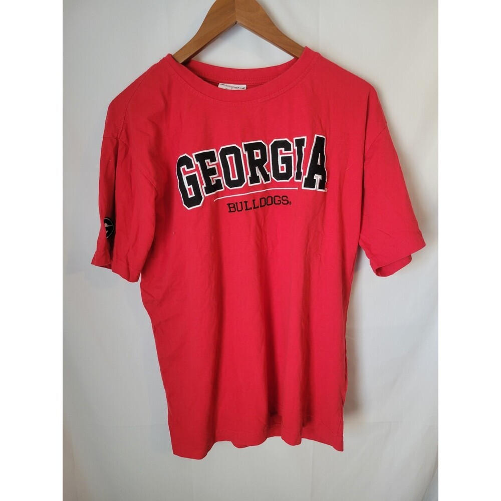 Champion Georgia Bulldogs NCAA T-Shirt Men's Large L Red‎ College Football Fan